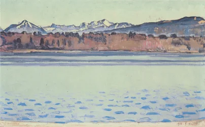 Genfersee mit Mont-Blanc am Nachmittag